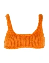 Hope Macaulay Woman Top Orange Size M Merino Wool