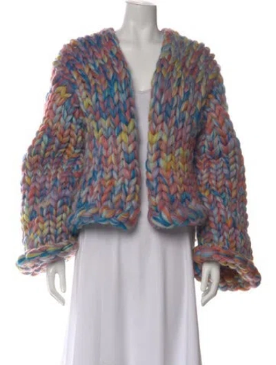 Pre-owned Hope Macaulay Wool Colorblock Pattern Sweater W/ Tags In Multi