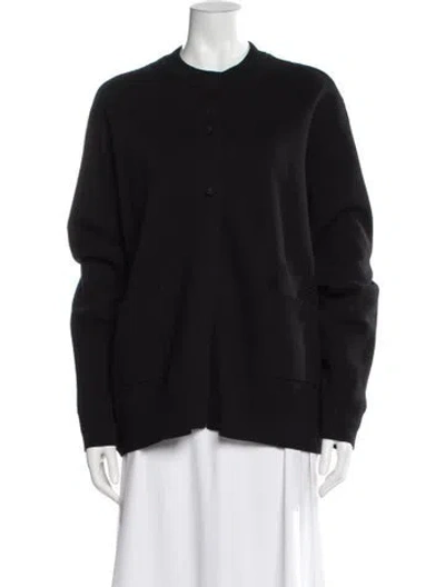 Pre-owned Hope Merino Wool Crew Neck Sweater In Black