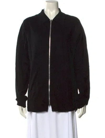 Pre-owned Hope Merino Wool Mock Neck Sweater In Black