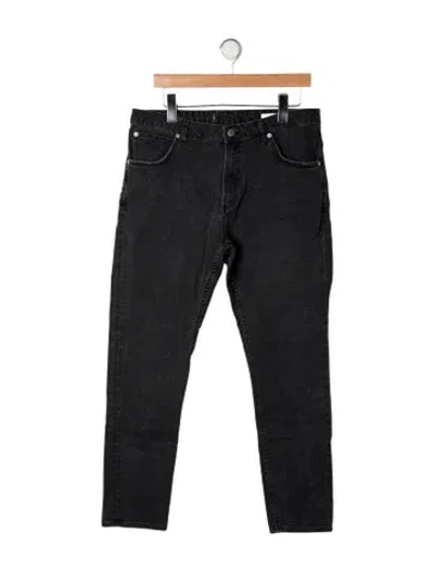 Pre-owned Hope Mid-rise Straight Leg Jeans In Black