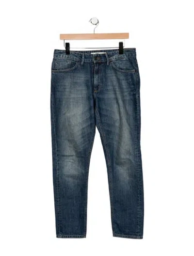 Pre-owned Hope Mid-rise Straight Leg Jeans In Blue