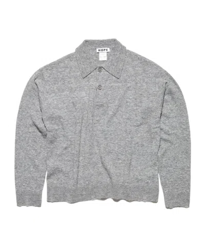HOPE PREPPY POLO NECK SWEATER