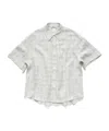 Hope Green Linen Shirt In Gray