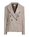 Hope Sky Woman Blazer Khaki Size 4 Polyester, Viscose, Elastane In Sand