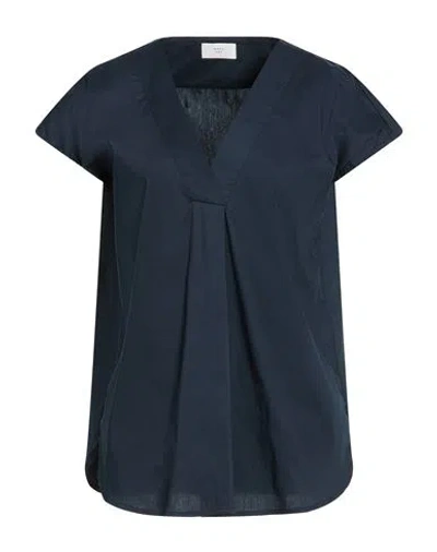 Hope Sky Woman Top Navy Size M Cotton, Polyamide, Elastane In Blue