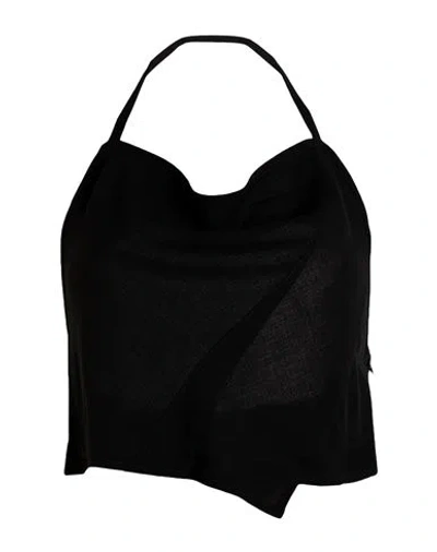 Hope Stockholm Woman Top Black Size 8 Viscose, Virgin Wool