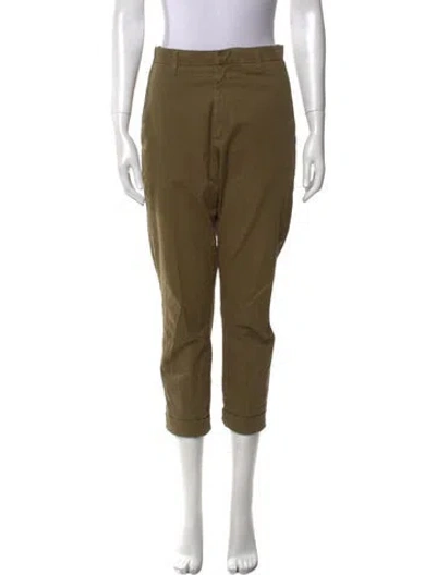 Pre-owned Hope Straight Leg Pants In Green