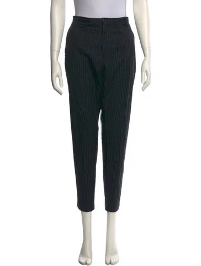 Pre-owned Hope Striped Straight Leg Pants In Black