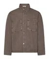 Hope Studded Denim Jacket In Brown