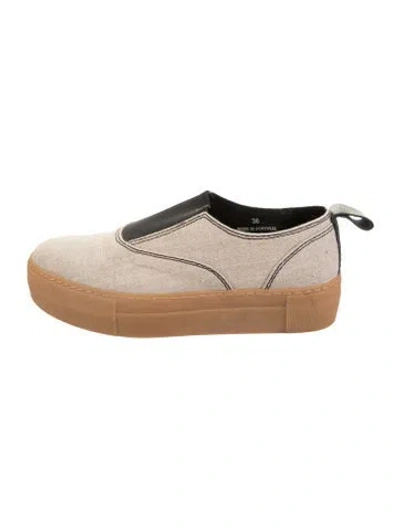 Pre-owned Hope Suede Tweed Pattern Sneakers In Neutral