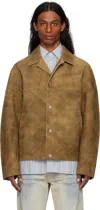 Hope Tan Boxy Suede Jacket