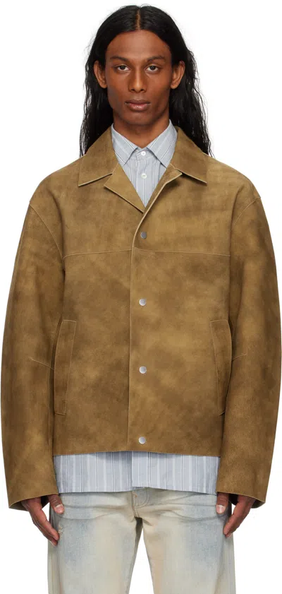 Hope Tan Boxy Suede Jacket