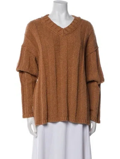 Pre-owned Hope V-neck Sweater In Brown