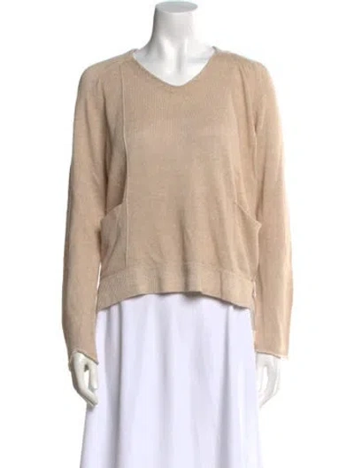 Pre-owned Hope V-neck Sweater In Neutral