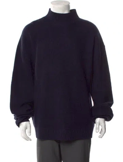 Pre-owned Hope Wool Mock Neck Pullover In Blue
