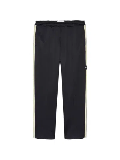 Hopeium Side-stripe Logo-patch Track Pants In Black