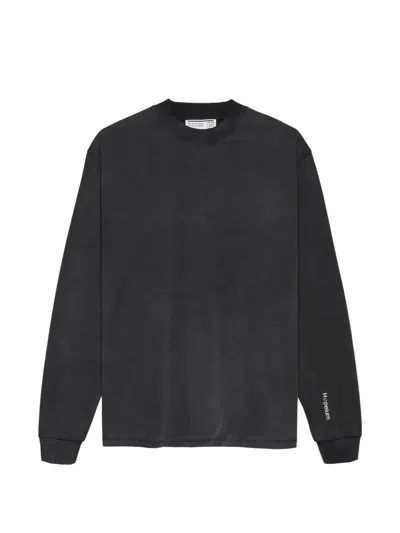 Hopeium Slogan-print Long-sleeve T-shirt In Black