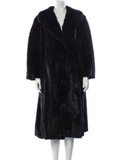 Pre-owned Hopper Fur Mink Fur Coat In Brown