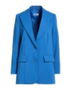 Hopper Woman Blazer Azure Size 6 Polyester, Viscose, Elastane In Blue