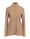Hopper Woman Blazer Camel Size 6 Virgin Wool, Polyamide In Beige