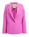 Hopper Woman Blazer Fuchsia Size 6 Polyester, Elastane In Pink