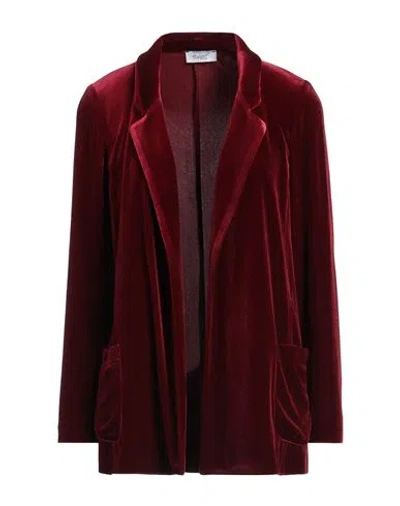 Hopper Woman Blazer Garnet Size 6 Polyester, Elastane In Red