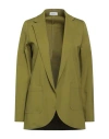 Hopper Woman Blazer Green Size 4 Viscose, Nylon, Elastane In Green