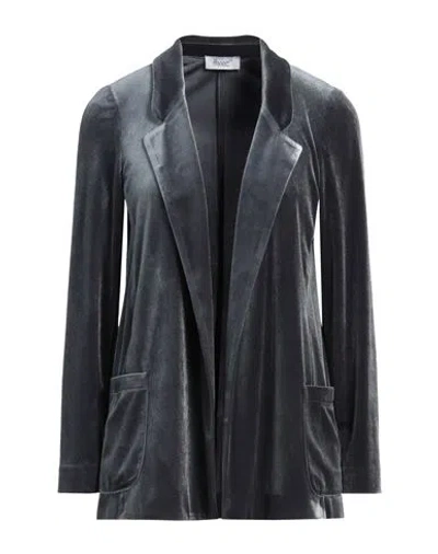 Hopper Woman Blazer Grey Size 6 Polyester, Elastane In Grey
