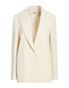 Hopper Woman Blazer Ivory Size 10 Cotton, Polyamide, Elastane In Neutral