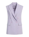 Hopper Woman Blazer Lilac Size 4 Polyester, Rayon, Elastane In Purple