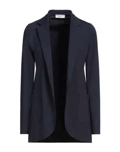 Hopper Woman Blazer Midnight Blue Size 6 Viscose, Nylon, Elastane In Blue