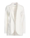 Hopper Woman Blazer Off White Size 10 Viscose, Nylon, Elastane