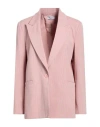 Hopper Woman Blazer Pink Size 10 Cotton, Polyamide, Elastane