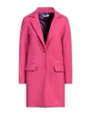 Hopper Woman Coat Fuchsia Size 8 Polyester, Acrylic, Wool In Pink