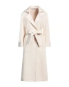 Hopper Woman Coat Ivory Size 4 Polyester, Acrylic, Wool In White