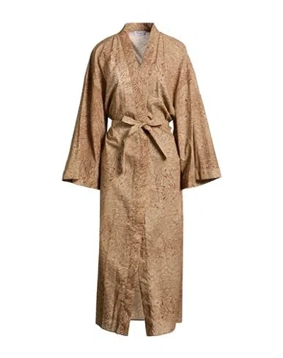 Hopper Woman Maxi Dress Beige Size 8 Cotton In Metallic