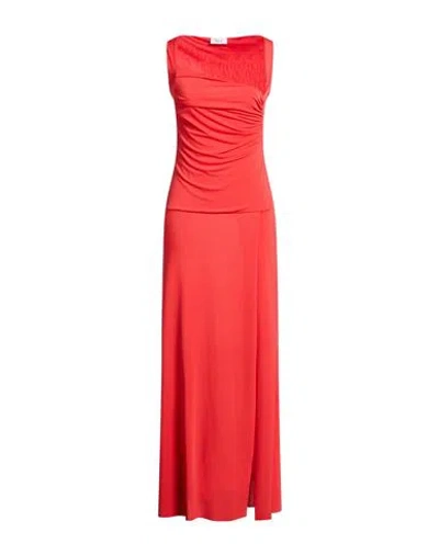 Hopper Woman Maxi Dress Coral Size M Polyester, Elastane In Red