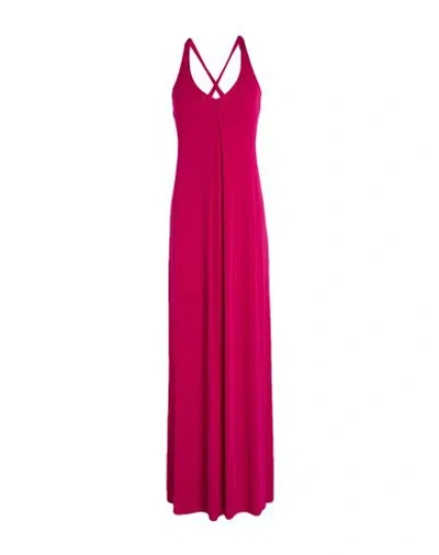 Hopper Woman Maxi Dress Fuchsia Size M Polyester, Elastane In Pink
