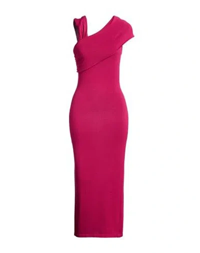 Hopper Woman Maxi Dress Magenta Size 2 Viscose, Polyester In Purple
