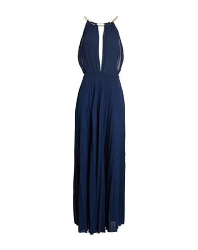 Hopper Woman Maxi Dress Navy Size M Polyester In Blue