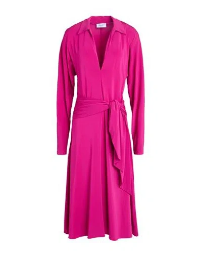 Hopper Woman Midi Dress Fuchsia Size 12 Viscose, Elastane In Pink