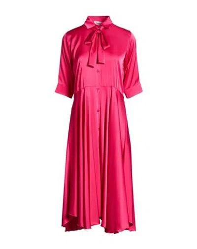 Hopper Woman Midi Dress Fuchsia Size 8 Polyester, Elastane In Pink