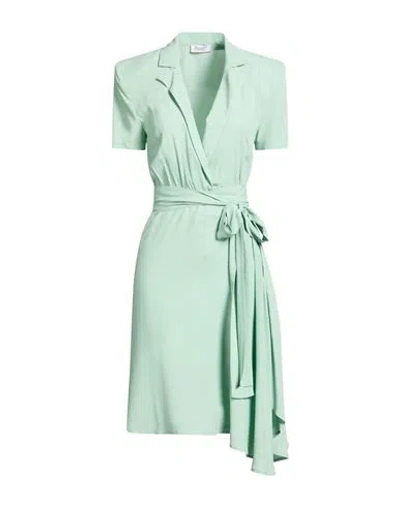 Hopper Woman Midi Dress Light Green Size 12 Silk, Acrylic