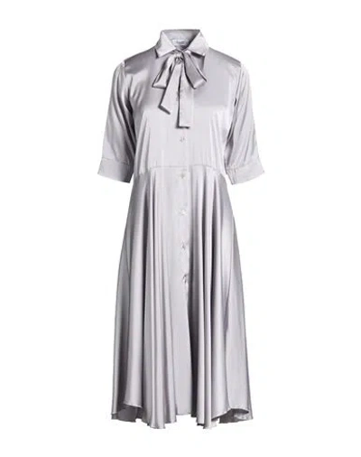 Hopper Woman Midi Dress Light Grey Size 8 Polyester, Elastane In Gray