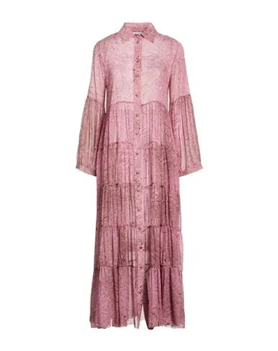 Hopper Woman Midi Dress Pink Size 2 Silk