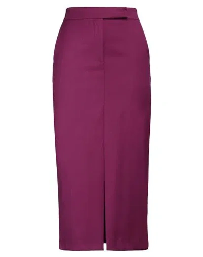 Hopper Woman Midi Skirt Mauve Size 6 Polyester, Viscose, Elastane In Purple