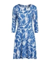 Hopper Woman Mini Dress Blue Size 10 Viscose In Blue