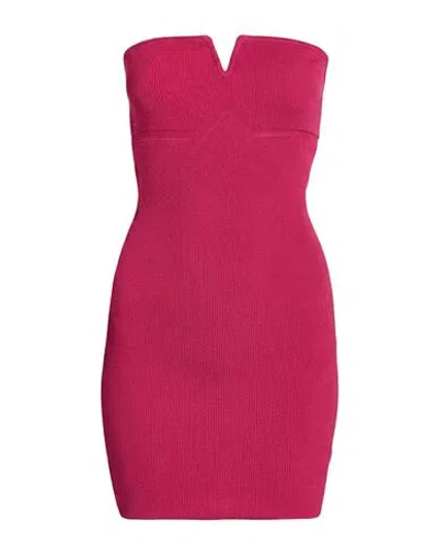 Hopper Woman Mini Dress Fuchsia Size 0 Viscose, Polyester In Pink