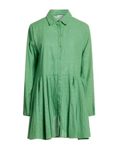 Hopper Woman Mini Dress Green Size 8 Cotton